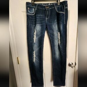 Crunch Distressed Denim Stretch Women’s Jeans Size 13
